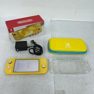 I409-O15-6495 Nintendo Switch Lite ニンテンドー スイッチ ライト 本体 HDH-001 イエロー/ACアダプター/箱/カバー/ケース付き 通電OK ⑩