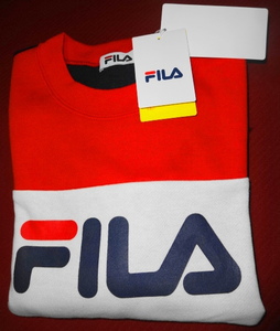 新品　FILA　定番　トレーナー　ロゴ　Ｌ　裏起毛　/検パパ　