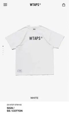 WTAPS Tシャツ　SIGN 白　サイズ3