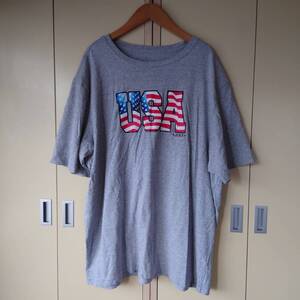 FADED GLORY(フェイデッドグローリー) アメリカブランド古着半袖Tシャツ XL【大きいサイズ】コットン混 グレー「USA2013」　44-6H2214