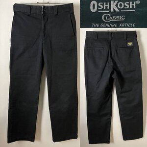 【名作 定番 USED品】00s Y2K ビンテージ OSHKOSH CLASSIC オシュコシュ クラシック 751-5200 ワーク チノパンツ ストレート W29 ブラック