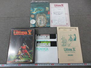 M【1-12】再▼23 X68000 5インチFD 2HD 2枚組 UltimaⅤ ウルティマ5 ORIGIN オリジン 中古品 / PCゲーム パソコンソフト (1-3 K104)