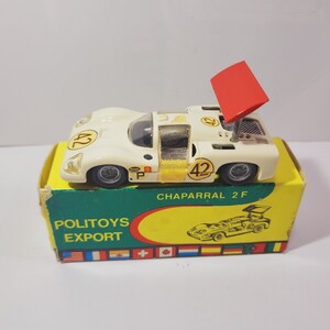 POLITOYS ポリトイズ 1/43「CHAPARRAL 2E #42」シャパラル 白/赤ウイング 箱付き 中古 イタリア製 828