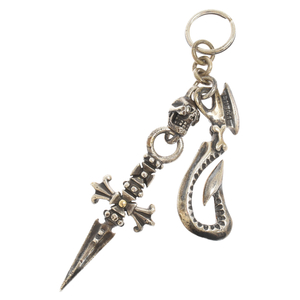 Travis Walker トラヴィスワーカー SKULL LINK WITH CROSS DAGGER KEY CHAIN スカルリンク ダガー キーチェーン シルバー