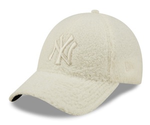 NY ヤンキース MLB ★ New Era オフホワイト ベージュ もこもこ キャップ A