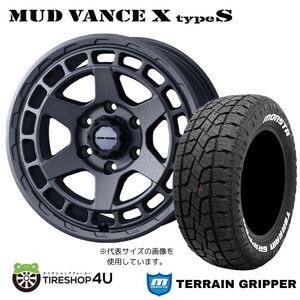 4本セット MUD VANCE X TypeS 16x6.5J 6/139.7 +45 GRAY MONSTA TERRAIN GRIPPER A/T 215/70R16 ホワイトレター NV350 キャラバン