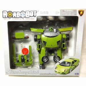 即決 1/18 ロードボット ランボルギーニ・ムルシエラゴ 光る・鳴る ROADBOT 1:18 HAPPY WELL ROAD BOT 海外トイ トランスフォーマー風 傷み