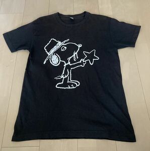 graniph グラニフ スヌーピー スパイク 半袖Tシャツ Sサイズ 黒 古着