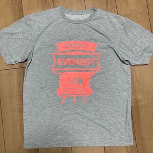 ◇【私物 頂き物】THE NORTH FACE 「ノースフェイス」Tシャツ グレー Seven Summit EVEREST