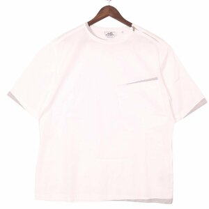 HERMES エルメス　　メンズ　　肩ジップ　　コットン　　半袖　　Tシャツ　　カットソー　　40