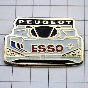 ピンバッジ・プジョー車ルマンのレース白エッソ石油 MICHELIN PEUGEOT ESSO LEMANS FRANCE◆フランス限定ピンズ