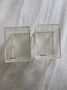 希少　マークバイマークジェイコブス Marc by Marc Jacobs プラスチック ボックス 2個セット クリアケース　箱　アクセサリー 小物入れ