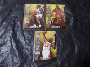 Michael Jordan Dennis Rodman Scottie Pippen 1997-98 skybox Z force Zupermen #190~192 3枚セット マイケル・ジョーダン Bulls ブルズ