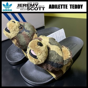 26.5cm★新品 アディダス × ジェレミー スコット アディレッタ テディ サンダル カモ くま adidas Jeremy Scott JS ADILETTE TEDDY H02882