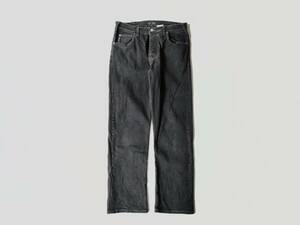オールド 00s Armani Jeans 先染め ブラック デニム イタリア製 ストレッチ W32 アルマーニ エンポリオ USA ユーロヴィンテージ アーカイブ