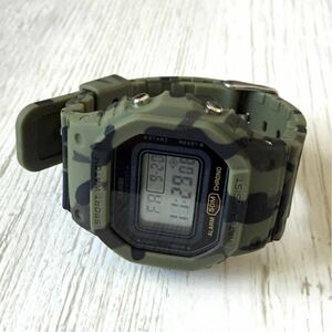 美品 JOURNAL STANDARD Camouflage Digital watch ジャーナルスタンダード カモフラージュ デジタルウォッチ 腕時計 迷彩 ウッドランドカモ