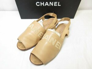 【シャネル CHANEL】 アーカイブ 97P ストラップサンダル レザー 婦人靴 (レディース) size36 ライトベージュ系 ■30LZ4499■