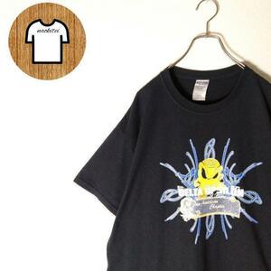 【JERZEES ビッグプリントTシャツ 海外古着 エルサルバドル製 A386