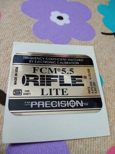 PRECISION　プレシジョン　ライフル　FCM5.5 シャフトラベル　1枚