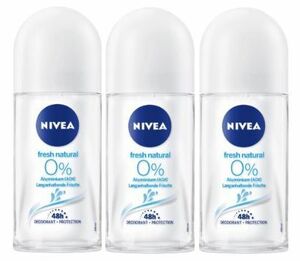 送料込 3本セット NIVEA ニベア デオドラント ロールオン Fresh Natural 48H 50ml