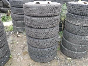 送料無料●鉄ホイール 5穴-203.2 9分山 22年 6本 ブリヂストン 195/75R15 109/107L LT 15インチ●33725