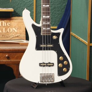 送料無料 新品 Baum Guitars バウム ギター エレキベース Nidhogg Bass Vintage White ケース付 4弦 マホガニー ニーズヘッグ