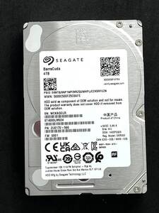 【送料無料】　★ 4TB ★　Seagate / ST4000LM024　【使用時間：10ｈ】　2023年製　新品同様　 2.5インチ内蔵HDD/15mm厚/SATA