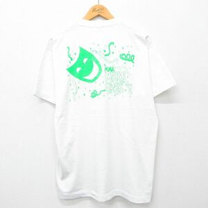 XL/古着 スクリーンスターズ 半袖 ビンテージ Tシャツ メンズ 90s マルディグラ クルーネック 白 ホワイト 24jun04 中古