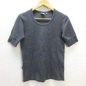 G■アヴィレックス/AVIREX リブTシャツ/コットン【S】灰/men