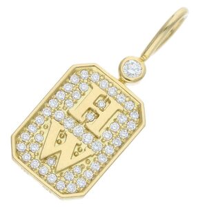 ハリーウィンストン HARRY WINSTON HWロゴ チャーム 18KYGダイヤネックレストップ 中古 SS13