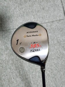 軽量 ホンマ HONMA ツインマークス 385 チタン(高反発) ドライバー ロフト　9°長さ　45インチ 286㌘シャフト　純正カーボンフレックス S