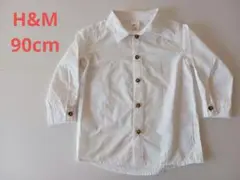 H&M 長袖シャツ 90cm ホワイト