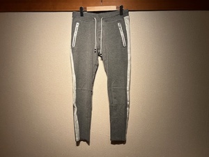 ♪送料無料★RESOUND CLOTHING★スウェットスリムパンツ★Sweat Slim Line Pants★リサウンドクロージング★RC10-ST-012★灰×白★2(M)♪