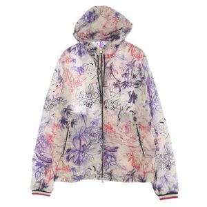 MONCLER モンクレール 19AW E10914107705 FRASER 花柄 ナイロン ジップ アップ ジャケット パーカー 総柄 TG2 2【中古】