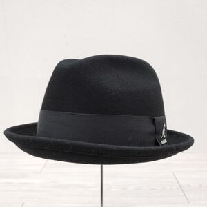 KANGOL 中折れハット K0877SM CA01474 USA製 アメリカ製 ウール 帽子 ハット ブラック カンゴール 3-1225T F94541