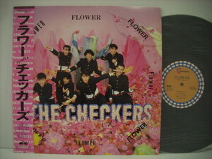 ■LP　チェッカーズ / フラワー 帯付 THE CHEKCERS　FLOWER 俺たちのロカビリーナイト ◇r210429