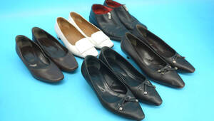 恵★　BALLY　バリー　パンプス　靴　35.5(22.5cm相当)　36(23cm相当)　ブラック　黒　茶　白　現状品　(NB4192