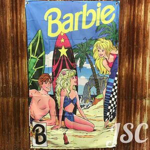 Barbie バービー サーフィン バナー アメキャラ 人形 子供 ハワイ 海 フィギュア カーテン サーフボード USA アメリカン キャンプ BC30