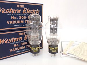 Western Electric ウエスタンエレクトリック 真空管 直熱3極出力管 300B 復刻版 2005年製 同一ロット 2本セット 元箱付き(2) □ 70F75-2