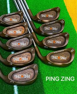 超希少☆ PING ZING ベリリウムカッパー オレンジドット アイアン 9本セット ピン 右利き KARSTEN ☆送料無料