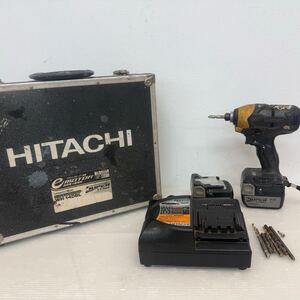 柏217☆【通電確認済み】HITACHI コードレスインパクトドライバ 日立 インパクト ドライバー WH14DBC 工具 電動工具☆