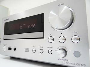 【高音質】ONKYO CDレシーバー CR-555 ハイレゾ音源対応 新品リモコン、取扱説明書付