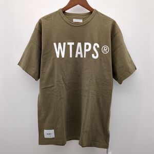 未使用品　ダブルタップス　半袖Tシャツ　211ATDT-CSM15　SIZE 02　オリーブ　21SS　BANNER S/S COTTON. TEE　WTAPS ◆3109/宮竹店