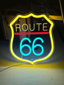 ルート66 LEDネオンサイン インテリア ネオンライト LED ガレージ 看板 おしゃれ ライト ROUTE66 アメリカン雑貨 お店の装飾 アメリカ