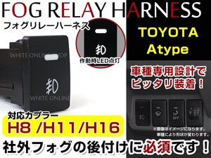 トヨタ プリウスα ZVW40 H23.5～ スイッチホール H8/H11/H16 後付 リレーハーネス付 LED フォグランプスイッチ