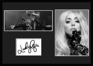 10種類!Lady Gaga/レディー・ガガ/サインプリント&証明書付きフレーム/BW/モノクロ/ディスプレイ (8-3W)