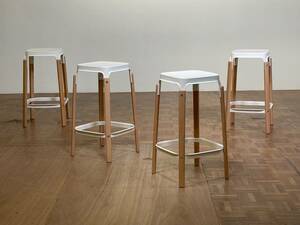 -od6124.｜MAGIS 名作 Ronan & Erwan Bouroullec STEELWOOD STOOL｜スチールウッドカウンタースツール マジス ブルレック兄弟 什器アクタス