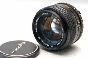 （綺麗）MINOLTA ミノルタ 純正 MC ROKKOR-PG 50mm 高級単焦点レンズ 1:1.4 希少・完動品