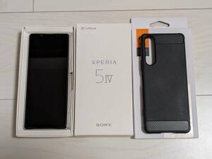 【美品】SONY Xperia 5 IV 128GB エクリュホワイト A204SO ソフトバンク SIMフリー【ケース等付き】