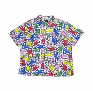 H&M/Keith Haring(エイチアンドエム/キースヘリング) シャツ 半袖 総柄 オーバーサイズ LL キースヘリング keithharing エイチアンドエム